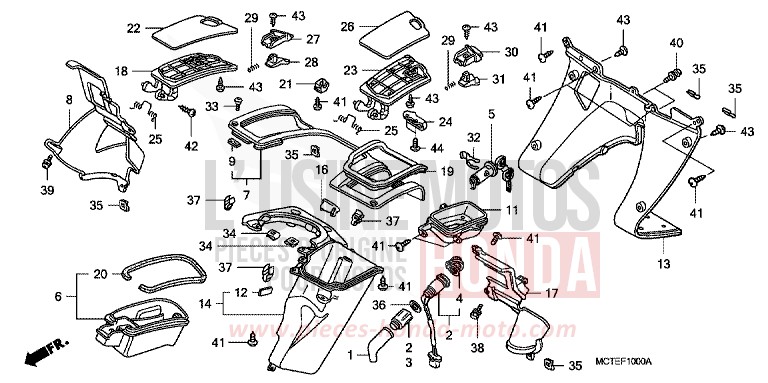 BOITE INTERIEURE de SILVER WING DEGITAL SILVER METALLIC (NHA30) de 2006